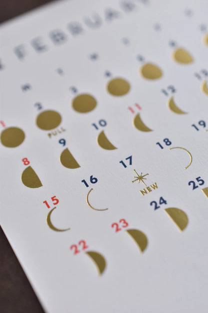 Moon Phase 2026 Desk Calendar