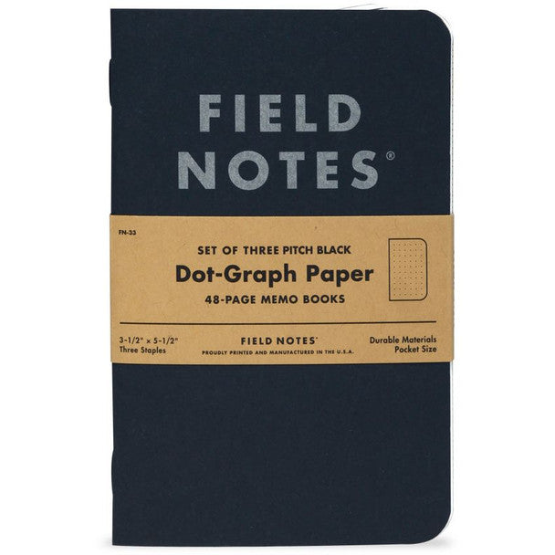 Fields Notes • Pitch Black Memo Book