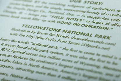 Field Notes • National Parks - Series A