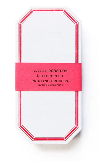 Classiky • Letterpress Label Cards