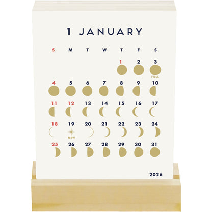 Moon Phase 2026 Desk Calendar