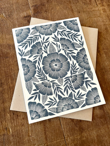 Katharine Watson • Greeting Card - Blue Floral
