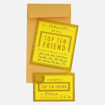 The Regional Assembly of Text • Top Ten Friend