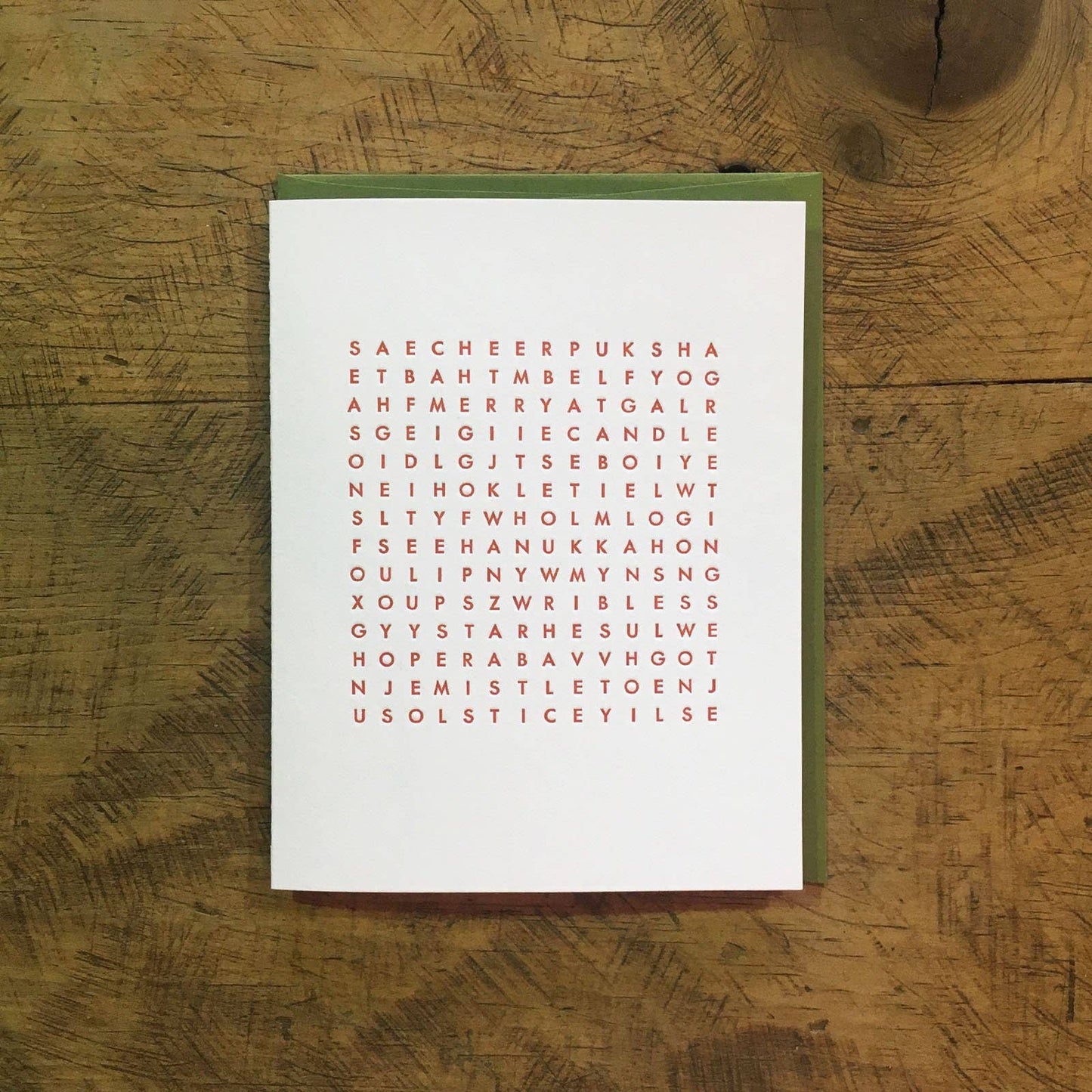 Green Bird Press • Letterpress Holiday Word Search