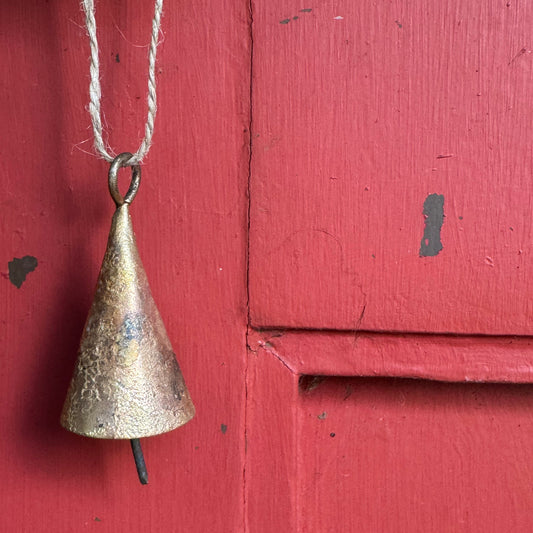 Fort & Field • Brass Bell Ornament - twine