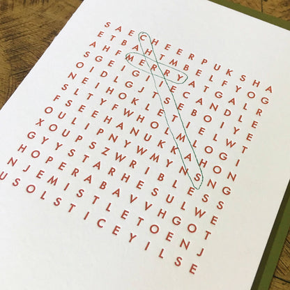 Green Bird Press • Letterpress Holiday Word Search