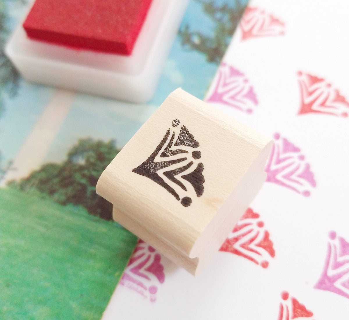 Peppercorn Paper • Double Flower Stamp