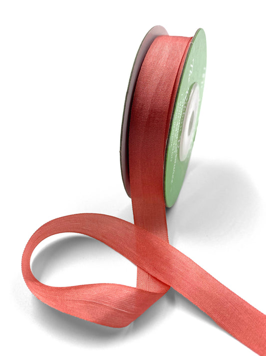 May Arts • 1/2" Hand-Dyed Silk Ribbon - Terracotta