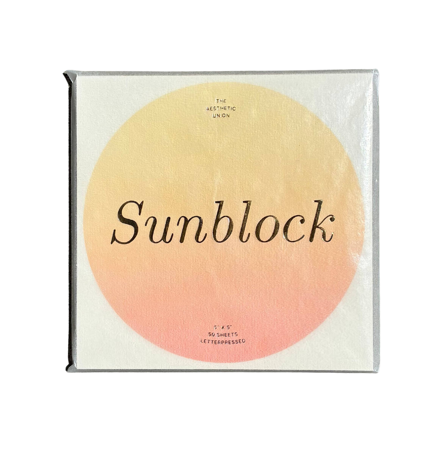 The Aesthetic Union • Sunblock Letterpress Pad