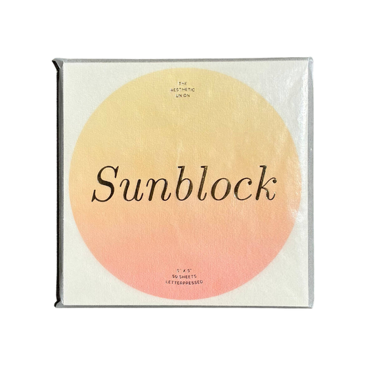 The Aesthetic Union • Sunblock Letterpress Pad