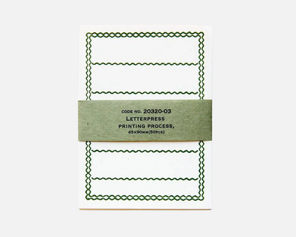 Classiky • Letterpress Cards - Green