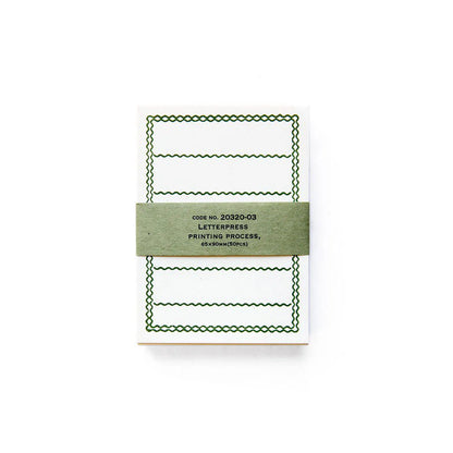 Classiky • Letterpress Memo Cards (2 colors)
