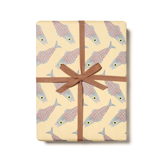 Red Cap Cards / Herring wrapping paper