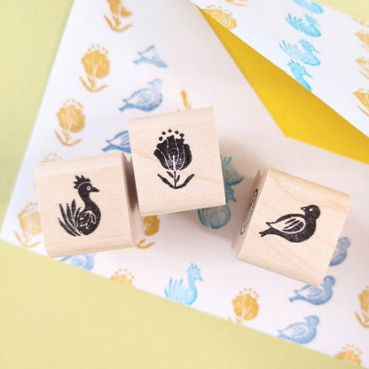 Peppercorn Paper • Folk Art Chicken Stamp