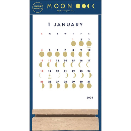 Moon Phase 2026 Desk Calendar