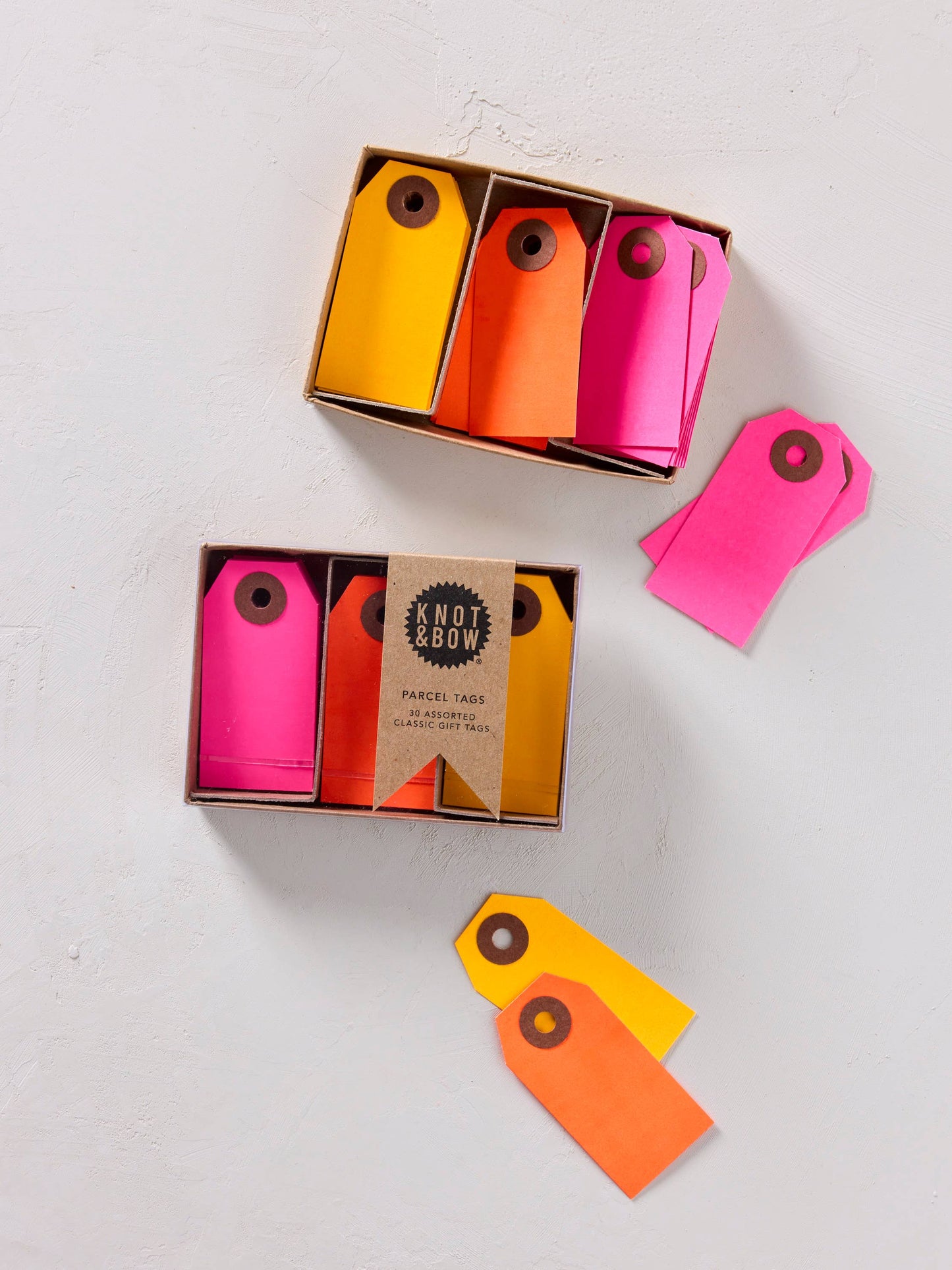 Knot & Bow • Parcel Tag Trio - neon