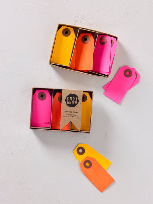Knot & Bow • Parcel Tag Trio - neon