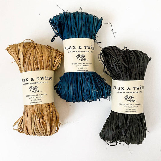 Flax & Twine • Madagascar Raffia (3 colors)