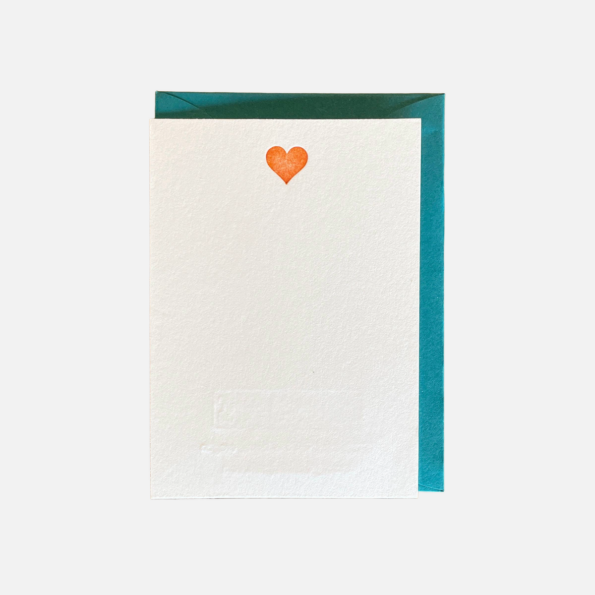 Green Bird Press • Mini Letterpress Heart Card