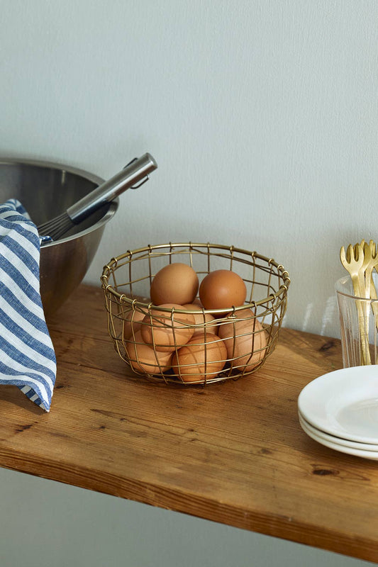 Fog Linen Work • Gold Wire Basket