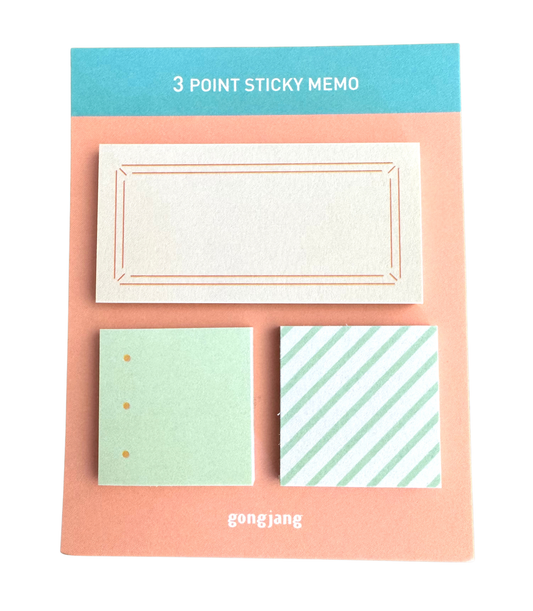 Gongjang • 3 Point Sticky Note - Salmon