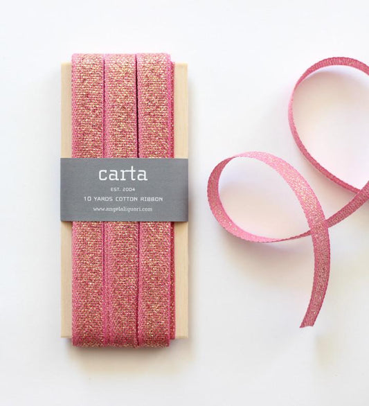 Studio Carta • Metallic Loose Weave - fuchsia/gold