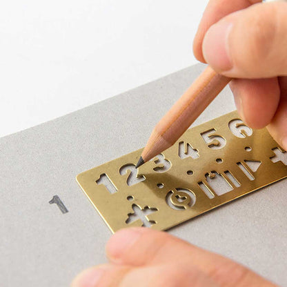 Traveler's Company • Numbers Brass Bookmark