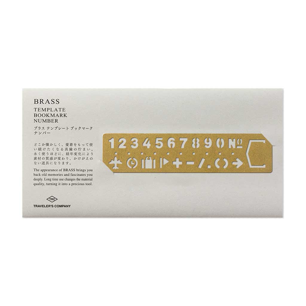 Traveler's Company • Numbers Brass Bookmark