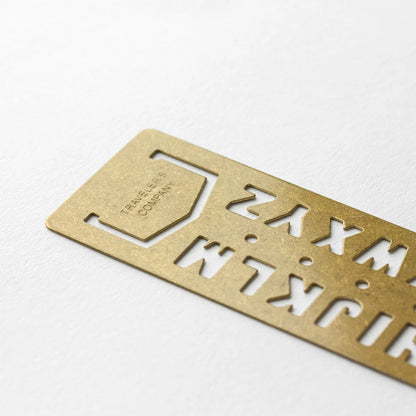 Traveler's Company • Alphabet Brass Bookmark