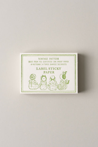 Trolls • Label sticky paper - Vintage Pattern