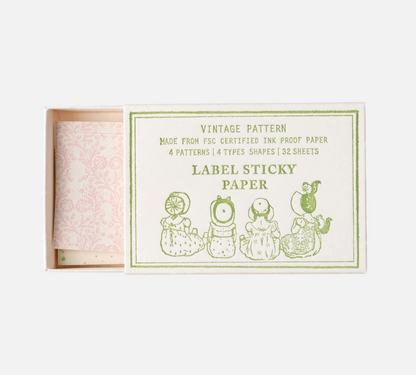Trolls • Label sticky paper - Vintage Pattern